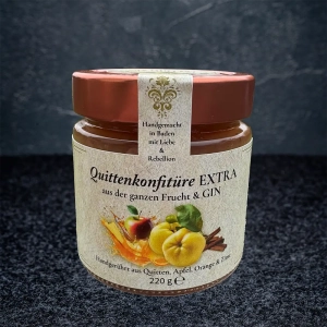 QuittenKonfit&uuml;re EXTRA aus der ganzen Frucht & Gin - 220g